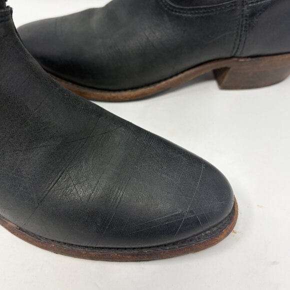 Vintage Shoe Co. women's western ankle boots 8 medium black studs leather - Picture 5 of 15